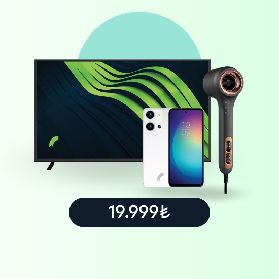S19 Max Pro S 108 MP + Hairee Saç Kurutma Makinesi + Reeder 43" TV resmi
